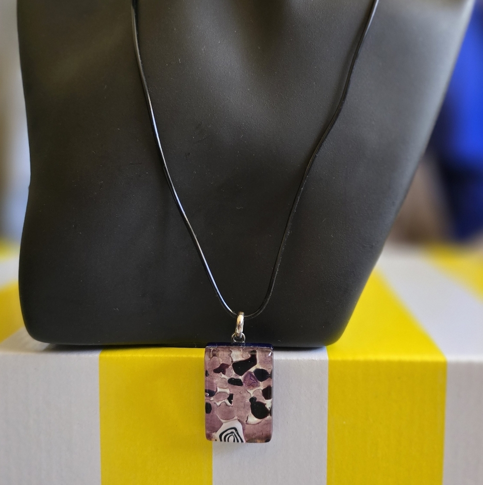 Murano Glass/Leather Necklace